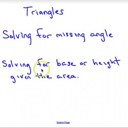 Triangles-Missing Measure or Angle