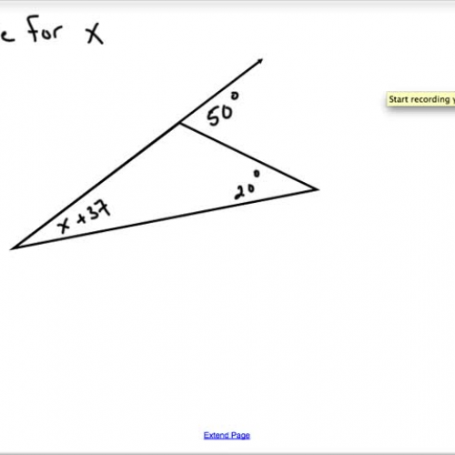 Exterior anlges of Triangles