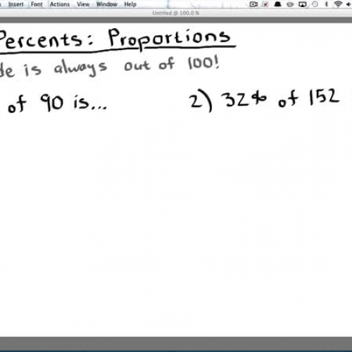 Percents with Proportions