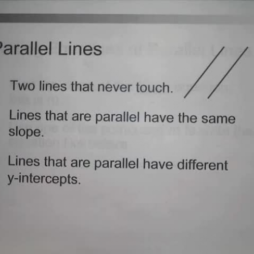 Writing Parallel Lines