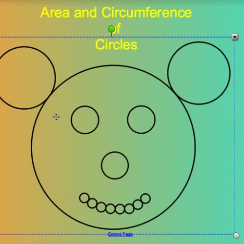 Area and Circumference of  circles