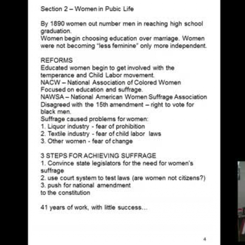 Ch. 9, Sec. 2 Women in Public Life