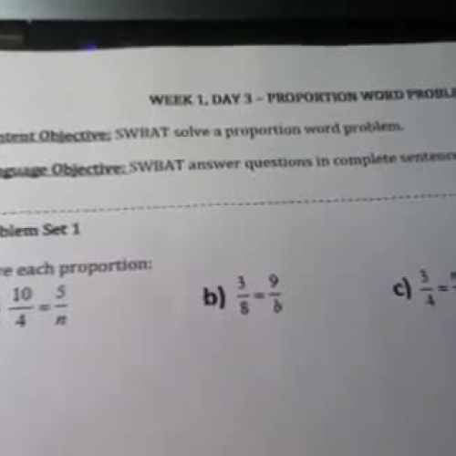 Day 3 - Proportions 1