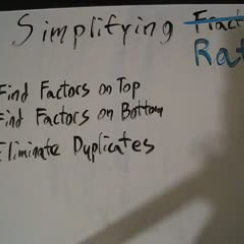 Ratios Video 2 Simplifying