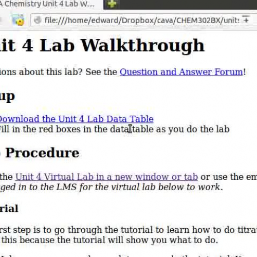 CAVA Chemistry 302BX/303BX Unit 4 Lab