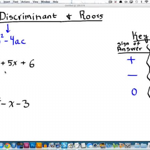 discriminants.roots