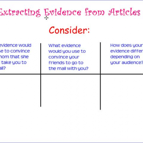 Extracting Evidence Lesson 3/26