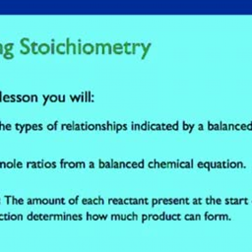 11.1 Defining Stoichiometry