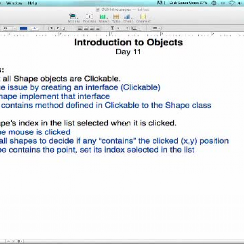 Rufus King Computer Science Lecture March 27,