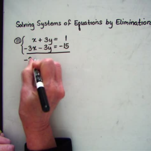 Solving Systems by Elimination - 11