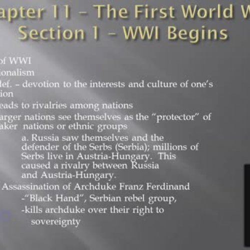 Ch. 11, Sec. 1 Causes of WWI