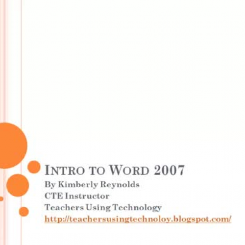 Intro to Word 2007