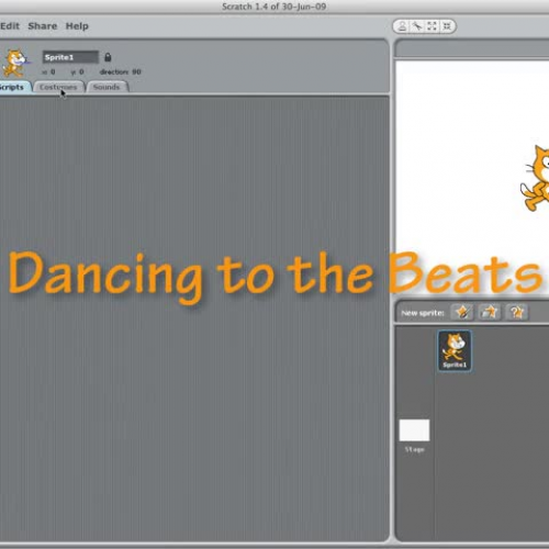Scratch Loops - Dancing Sprite to a few beats