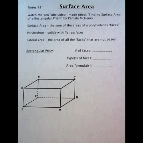 Finding Surface Area of a Rectangular Prism 0