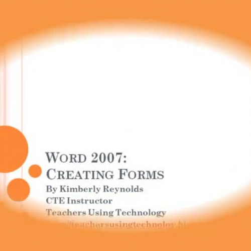 Word 2007_Creating Forms