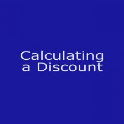 How to calculate a discount. SLM34G-REV3