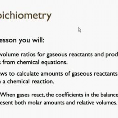 13.3 Gas Stoichiometry