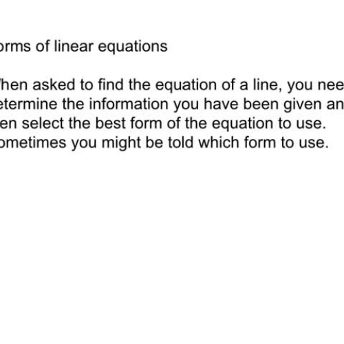 Equation form