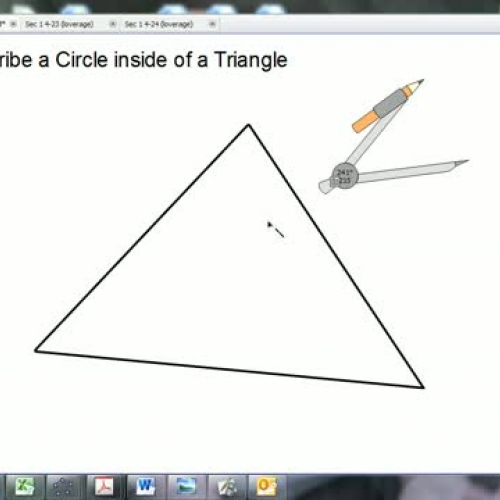 Inscribe a Circle inside of a Triangle