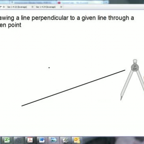 A perpendicular line through a point