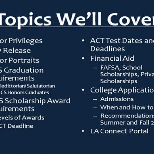 Briana Rising Senior Meeting