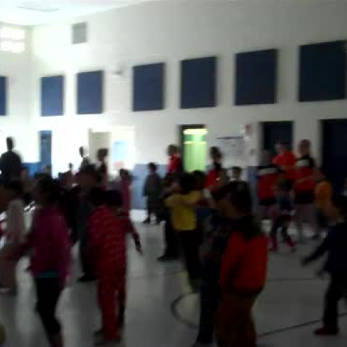 1st Grade dances XBOX Kinect