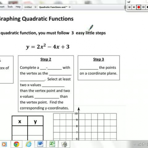 Quadratics - Lesson 4 - Graphing Quadratic Fu