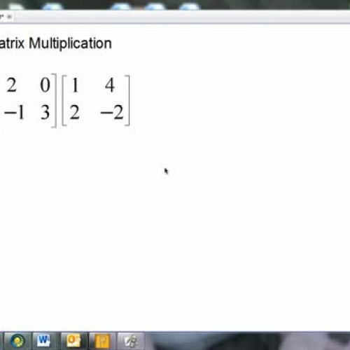 Matrix multiplication video
