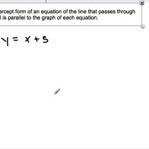 Writing Equations of Parallel and Perpendicul