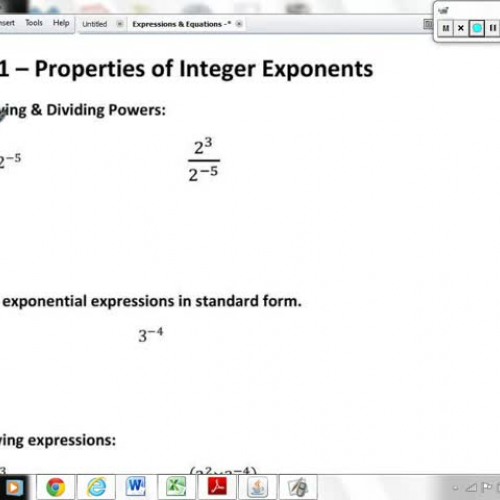 8.EE.1 - Properties of Exponents