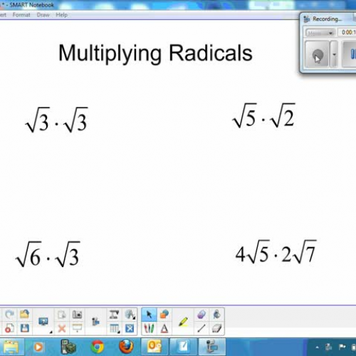 Multiplying Radicals video