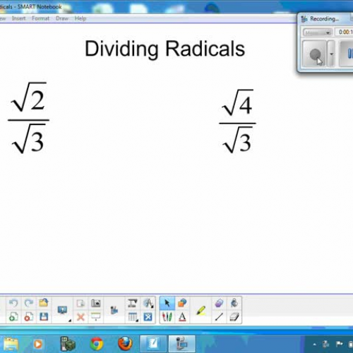 Dividing Radicals video