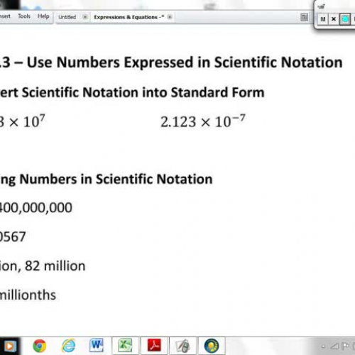 8.EE.3 - Use Numbers Expressed in Scientific 