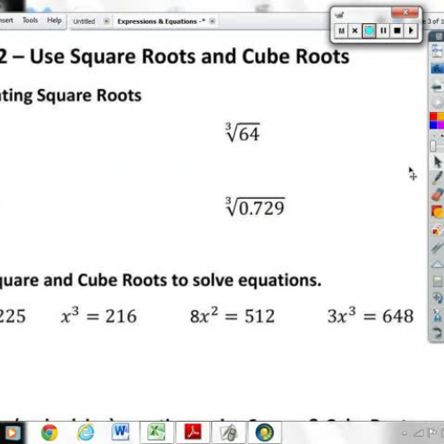 8.EE.2 - Use Square and Cube Roots