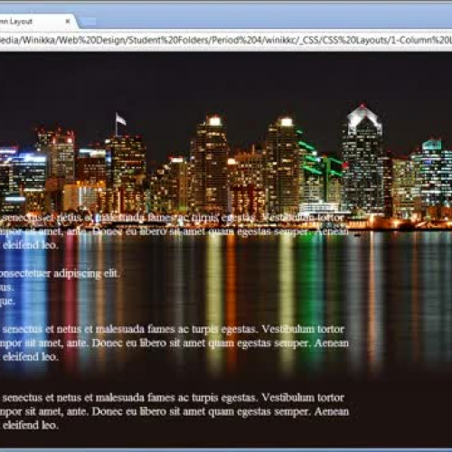 Code a 1-Column Layout - Part 4 - Adding Colo