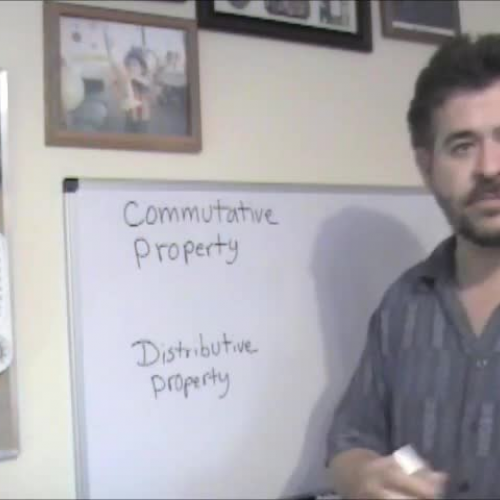 Commutative property vs. Distributive Propert