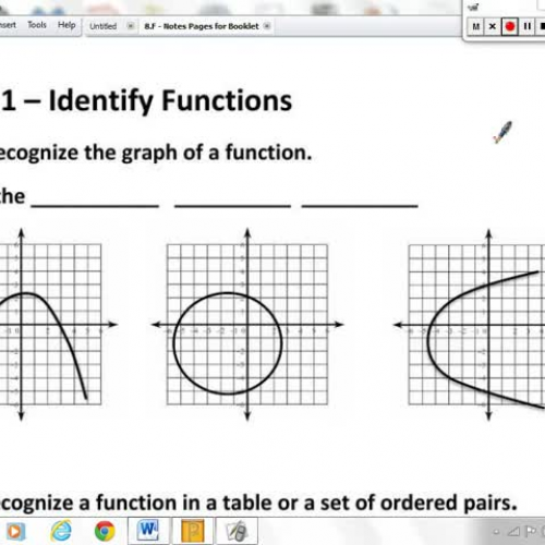 8.F.1 - Identify Functions