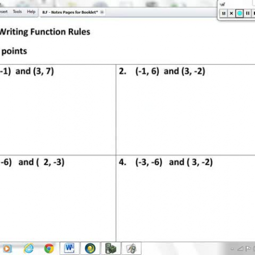 8.F.4 Writing Function Rules