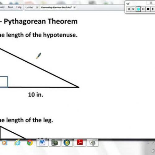 8.G.7 - Pythagorean Theorem