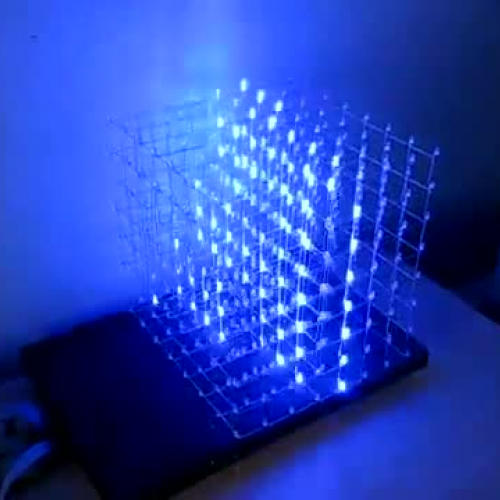 LED cube 8x8x8 demo