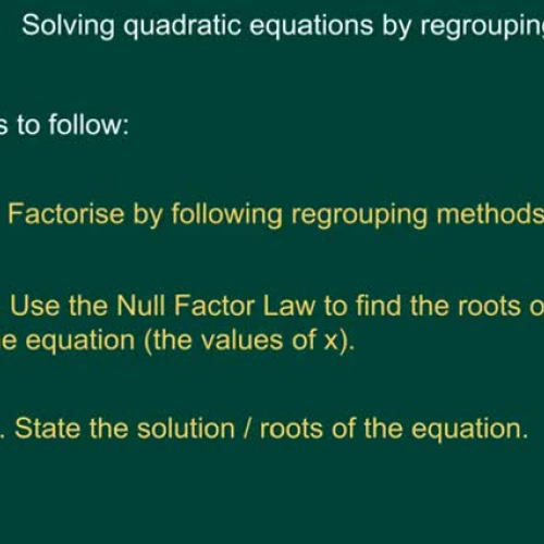 Solving Quadratic Equations by Regrouping_x26