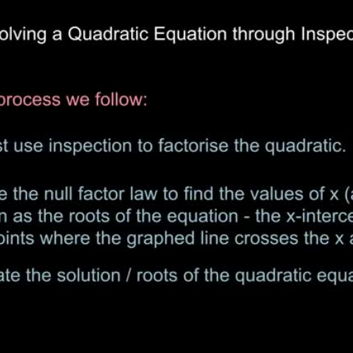 Solving Quadratic Equations using Inspection_