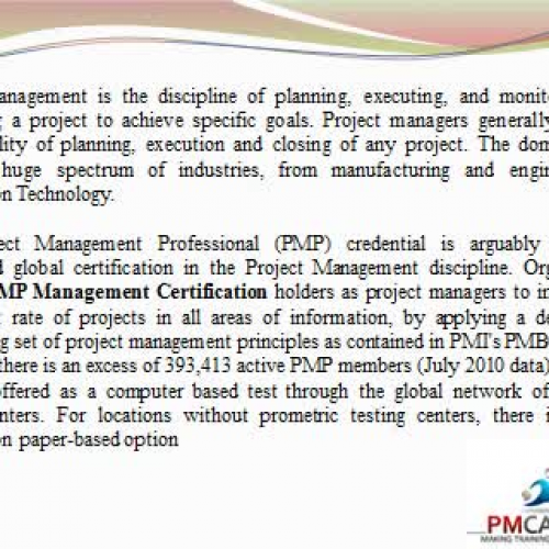 PMP Management Certification