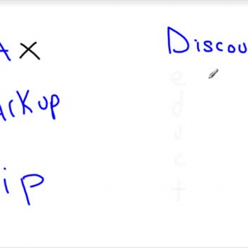 Tax,Tip, MarkUp, and Discount