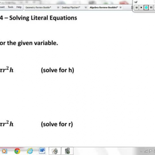 A.CED.4 - Solving Literal Equations