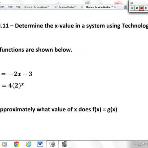 A.REI.11 - Determine the x-value in a System 