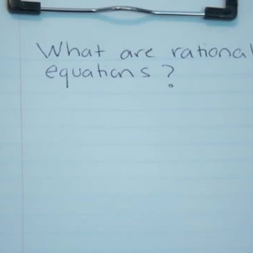 Solving Rational Equations