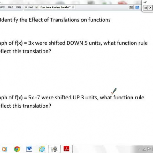 F.BF.3 - Identify the Effect of Translations 