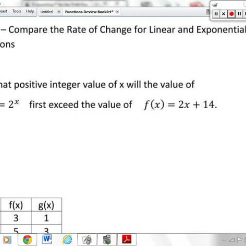 F.LE.3 - Compare the Rate of Change for Linea