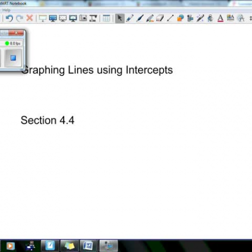 4.4 Graphing Lines using intercepts